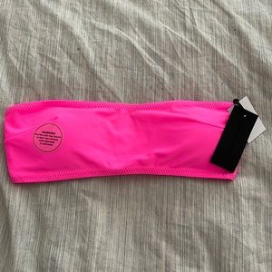 Kendall + Kylie Mesh Top Bandeau swim Neon Pink